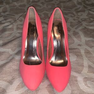 Neon pink heels